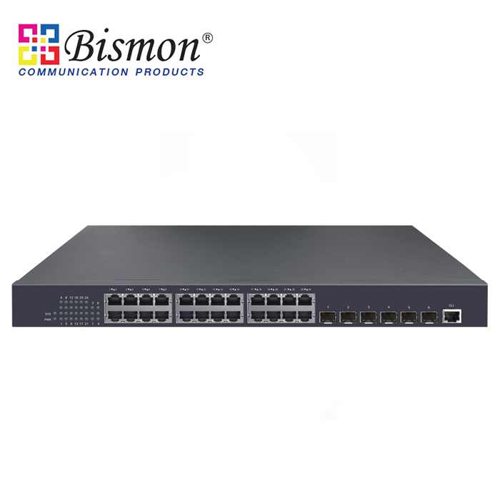 24xRJ45-Gigabit-6xSFP-10G-Uplink-L3-managed-Ethernet-core-routing-switch